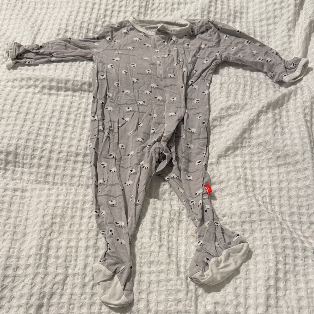 Magnetic Me Gray Footed One Piece